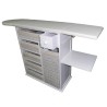 Mueble de Plancha Estoril Blanco Vintage + (Funda Elastica XXL Premiun Rayen + Tensores)