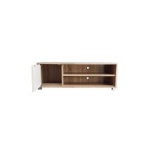 Mueble de TV en Melamina Cambria-Blanco 120x40x41cm - Diseño Elegante con Puerta y Estantes