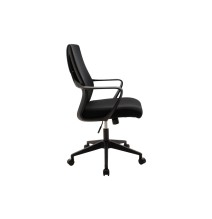 Silla de Oficina con Malla de Tela en Color Negro - 105/97x63x62 cm, Diseño Ergonómico con Buen Respaldo